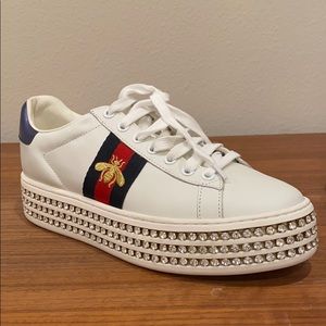 Gucci Ace Sneakers with Crystals